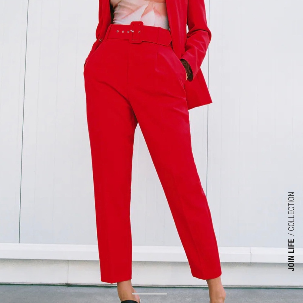 Red Zara Blogger Pants